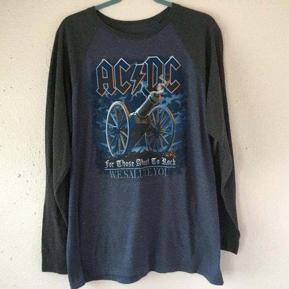 Liquid Blue Other - Liquid Blue AC/DC Raglan Jersey T-Shirt